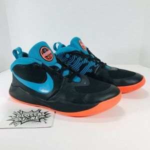 Nike Team Hustle D 9 Basketball Shoes Blue Orange